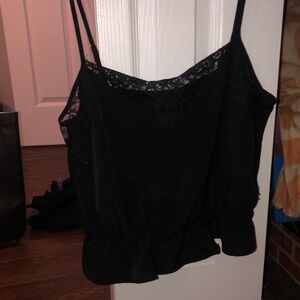 Dynamite black cropped tank top